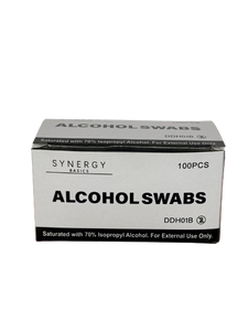 Synergy Basics Alcohol Wipes / Swabs 70% IPA - 100box