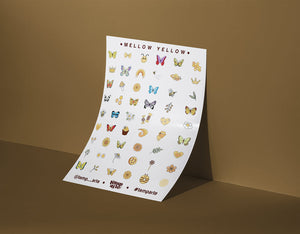 Temp Arte - Mellow Yellow / Nail Tattoos - Single Sheet