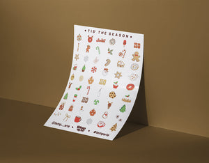 Temp Arte - Tis' The Season / Nail Tattoos - Single Sheet