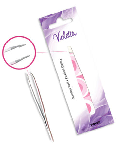 Violetta Slant Pink Tweezer