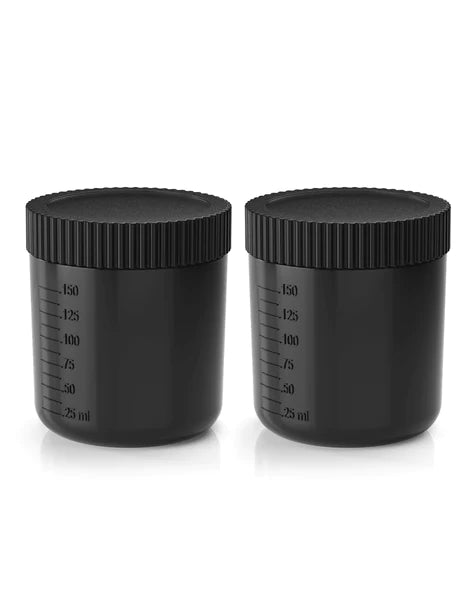 Tan.Cup Excess 3 (2pk + Lids) - Black Transparent